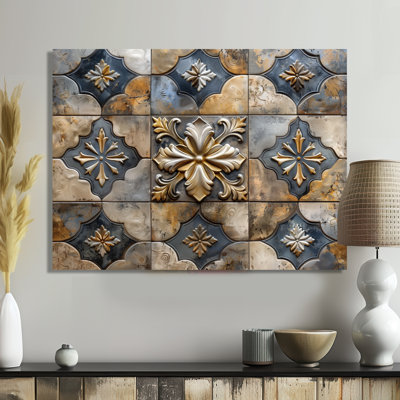 Monochrome Beautiful Vintage Ceramic Tiles II - Abstract Tile Wall Art