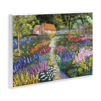 Az-771-Wood " Floral Cottage Gardens " by Alexi Fine