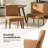 Eudora 33"H Modern Faux Leather Dining Chair With Curved Backrest (Set of 4)-925588721