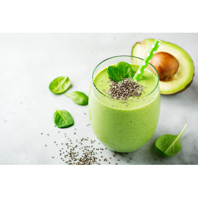 Vegetarian Healthy Green Smoothie by Kasia2003 - Wrapped Canvas Print