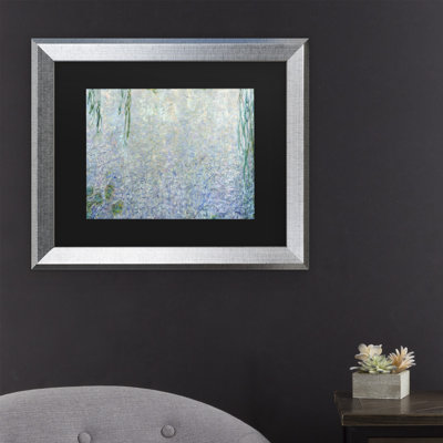 « waterlilies matin ii » par claude monet, reproduction de peinture à l’huile sur toile encadrée