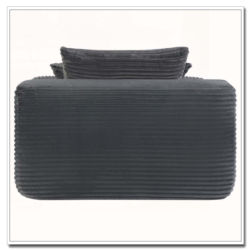 Méridienne convertible sans assemblage requis, Tissu gris avec porte-gobelet