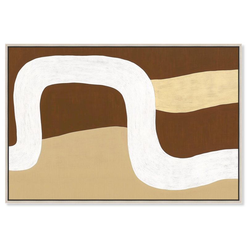 «Minimal Wavy II» par Boho , H 25 po x l 25 po, Cadre flottant noir