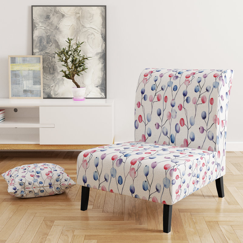 Fauteuil de chambre Floral, Pantoufle sans accoudoirs