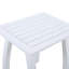 Table d'appoint en bois d'acacia SELMA en polyuréthane blanc