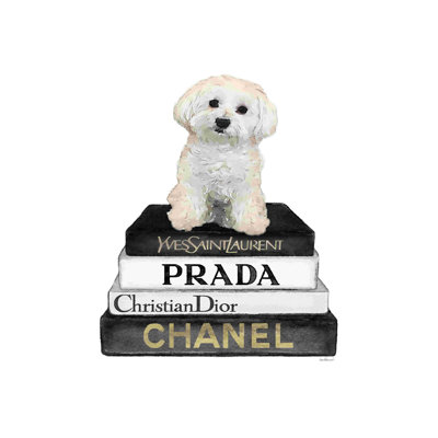 Bichon frisé - peinture sur toile tendue