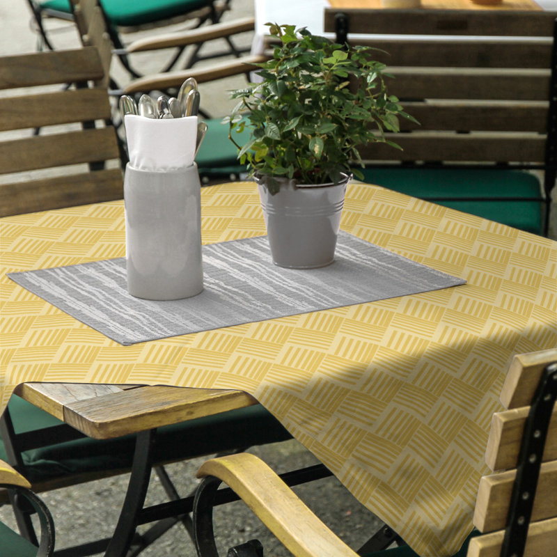 Rayures nattes classiques Nappe, Jaune clair