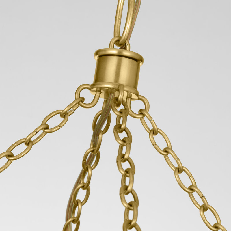 Menil 4 - Light LED Chandelier, Soft Brass