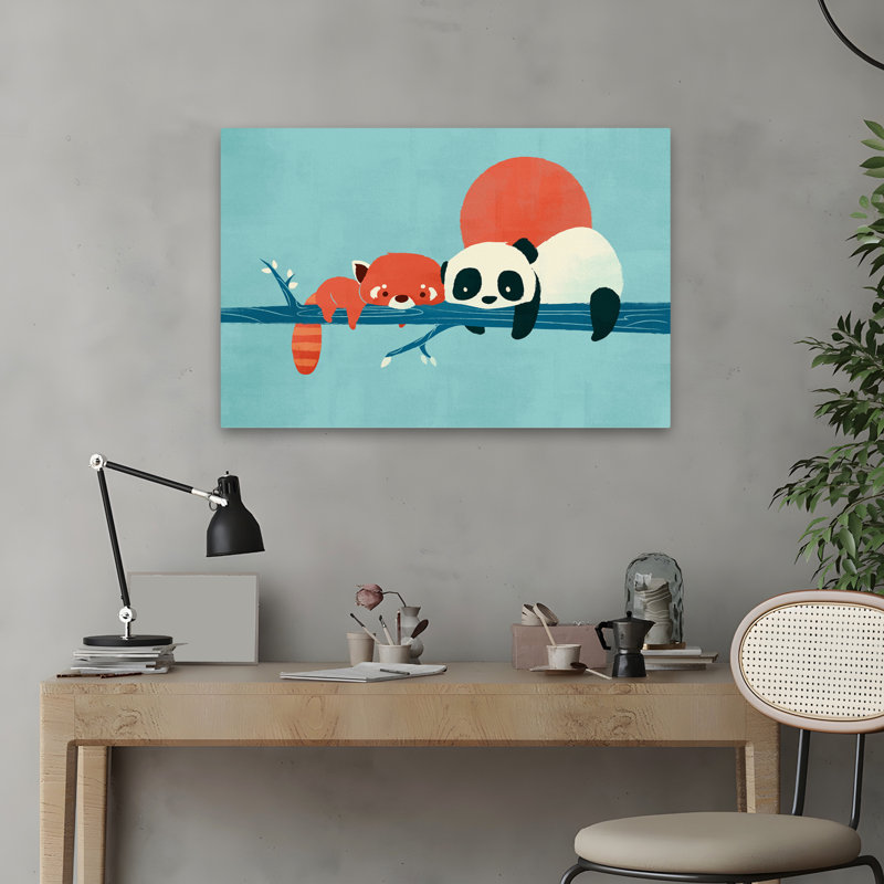 Pandas - enfants, animaux, ours, art de Pandas, H 16 po x l 24 po