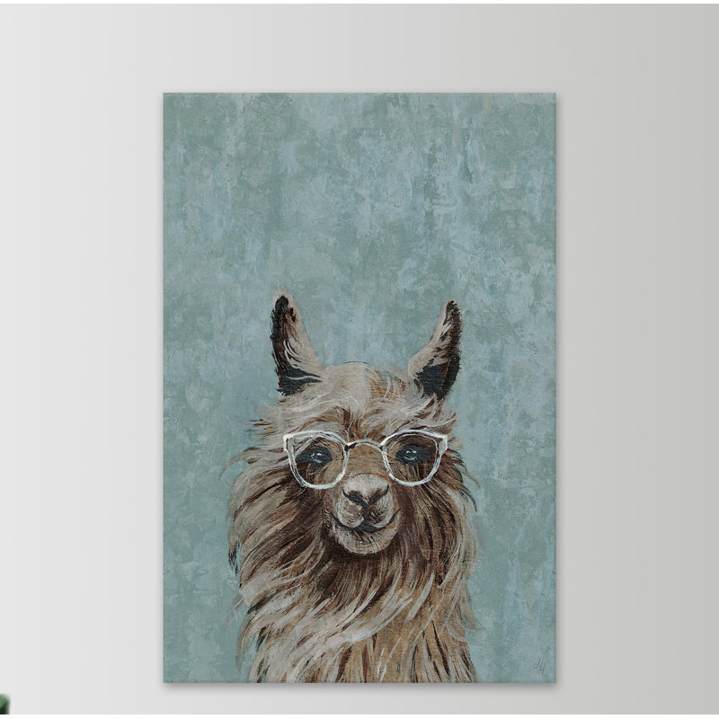 Llama Model - Wrapped Canvas Painting, 30cm H x 20cm W