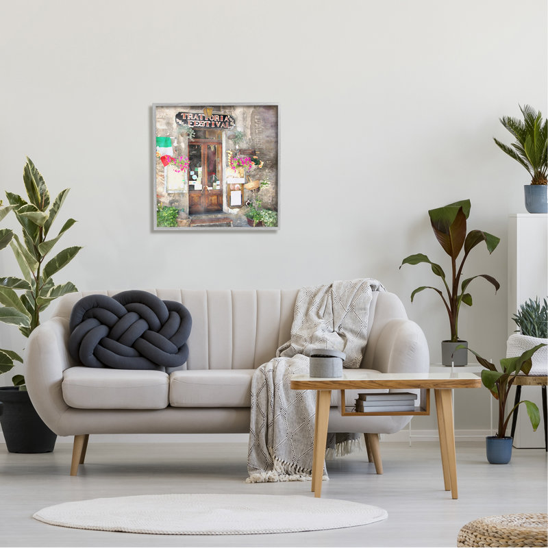 Porte festive italienne sur bois par LSR Design Studio, impression, Estampe numérique Farmhouse, H 24 po x l 24 po x P 1,5 po
