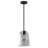 1-light Metal & Glass Modern Bell Adjustable Rod Single Black Pendant Light for kitchen island.-819768839