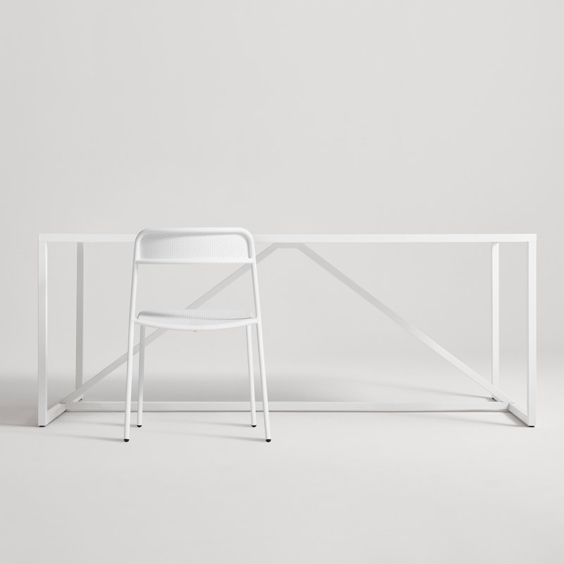 Trim Outdoor Dining Side Chair, White