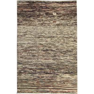 Hand-Knotted High-Quality Brown and Beige Area Rug