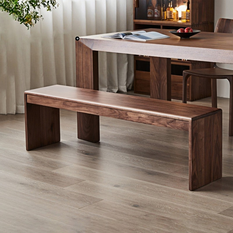 Banc en bois massif Taciser, H 16,53 po x l 55,11 po x P 12,59 po