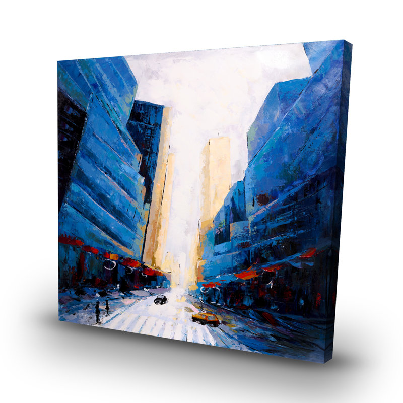 asymmetrical street - 32"x32" art on canvas