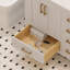 Meuble-lavabo simple 36 po avec plateau en quartz blanc Rooh-101808769-101808771