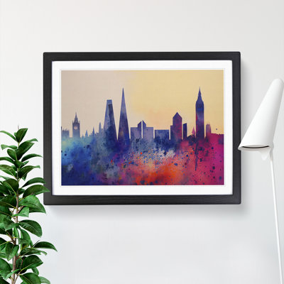 Watercolour London Skyline Vol.6 Abstract - Single Picture Frame Painting
