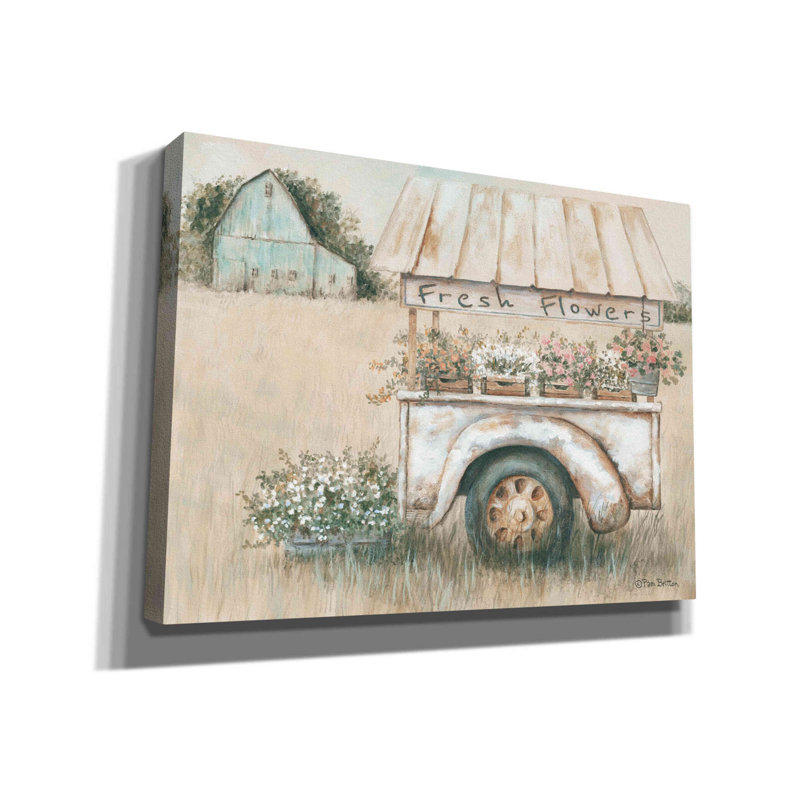 'Fresh Flowers for Sale' by Pam Britton, Canvas Wall Art, 40" H x 54" W x 1.5" D