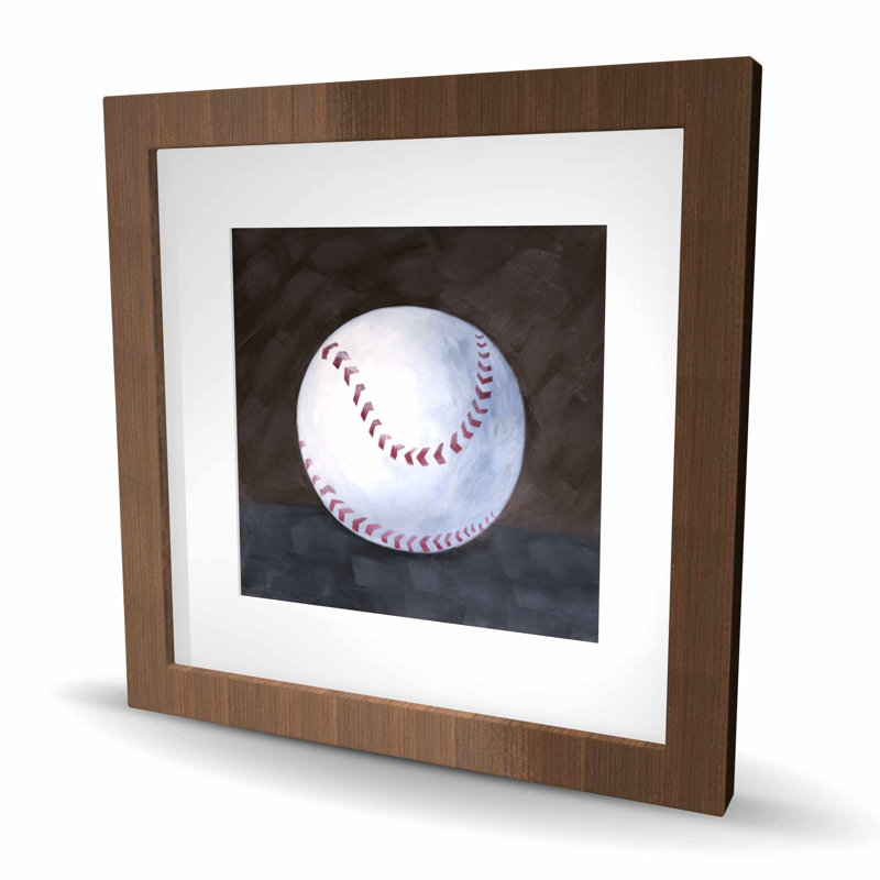 Baseball ball, impression matte encadrée | Sports Home Decor