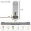 11,6 po Lampe de table en verre transparent avec base E12, finition laiton antique à intensité variable et cordon tressé, ampoules non incluses-2009898259