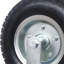 Pneu pneumatique 4 pièces (2 pièces pivotantes + 2 pièces rigides), roue pivotante, moyeu en acier avec roulements à billes, essieu centré à alésage de 5/8 po