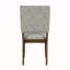 Ensemble de 2 chaises d'appoint en bois à finition noyer et tissu texturé gris