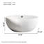 47.24"Freestanding Round One-piece Seamless Acrylic Double Bathtub