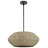 20-Inch 4-Light Tropical Rattan Geometric Chandelier with Black Finish and Adjustable Height