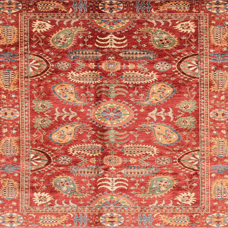 Tapis abstrait moderne 4095, Carré 7 pi
