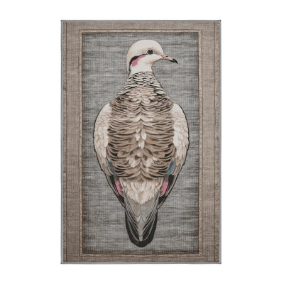 Washable Cape Turtle Dove Birds Area Rug