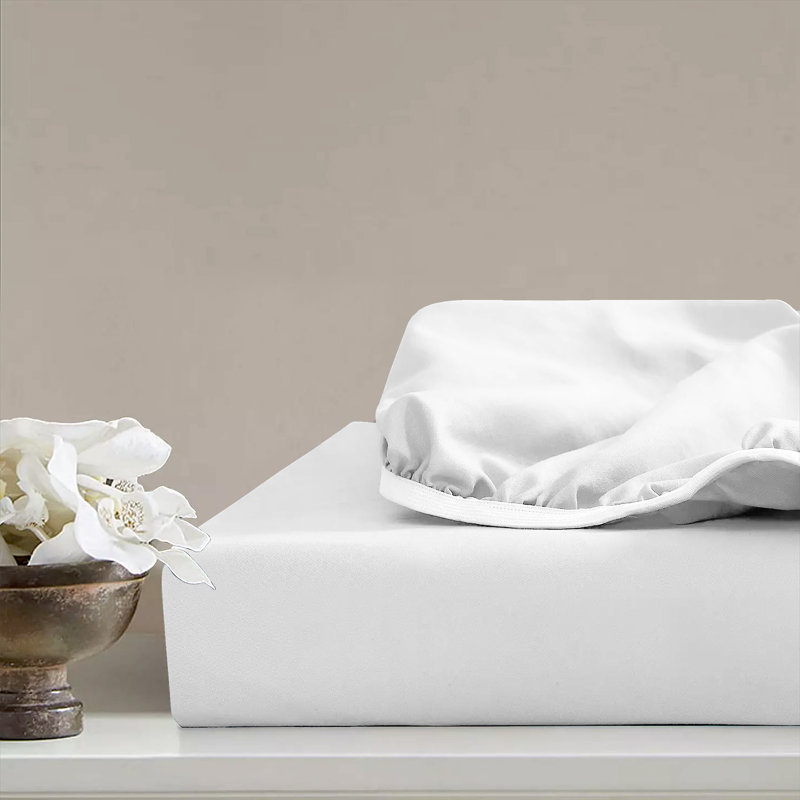 Shenya Percale Fitted Sheet, Super King Fitted Sheet, White