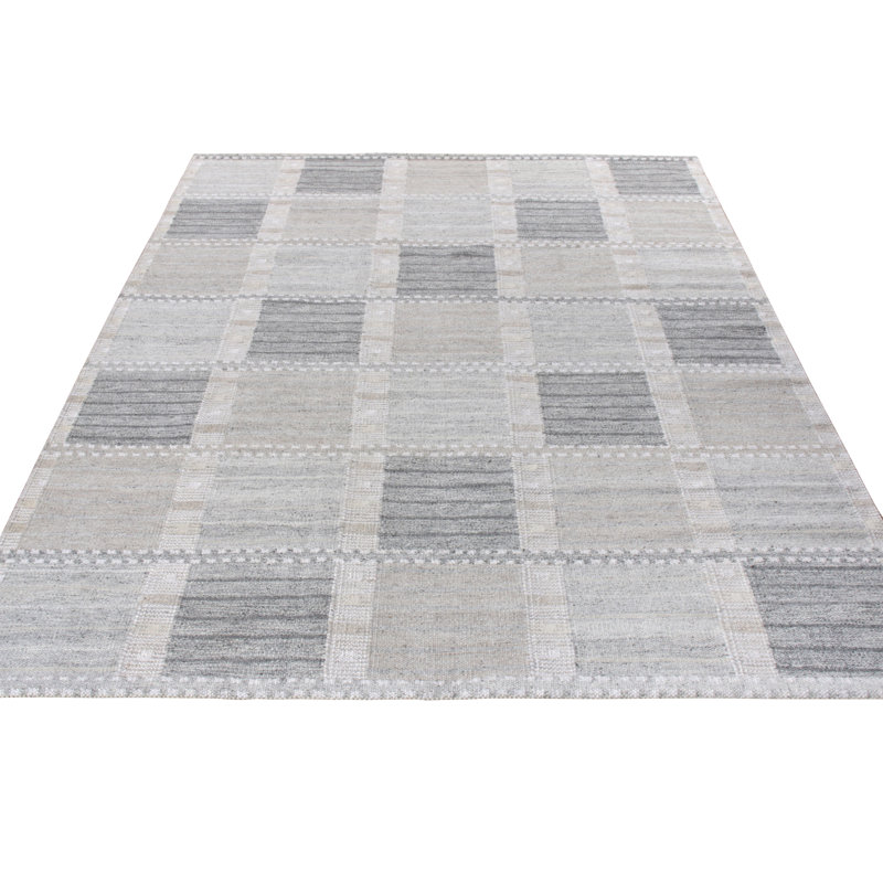 Scandinavian Wool Geometric Area Rug, Rectangle 12' x 15'
