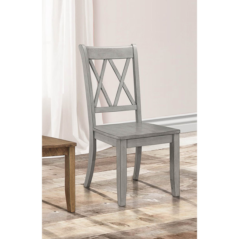 Fauteuils d'appoint décontractés gris, 2 pièces, dossier en placage de pin, salle à manger transitionnelle glamour 2,, Gris