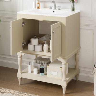 24'' Luxury Bathroom Vanity With Ceramic Top