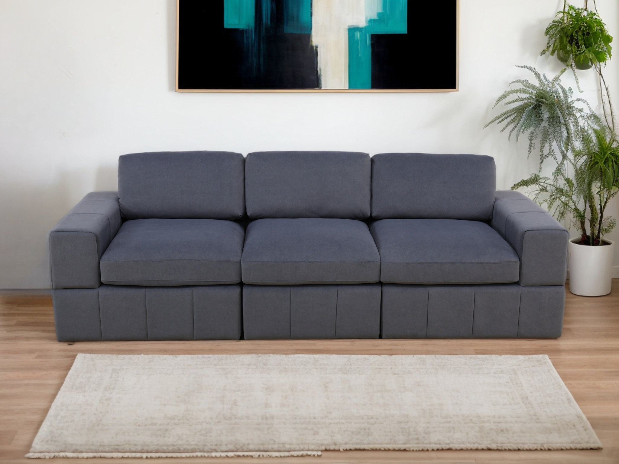 Ebern Designs 3 Piece Premium Corduroy Modular Living Room Sofa Wayfair