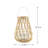 D9.5X13.5" Sienna Bamboo Lantern With Rope Handle