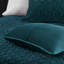 Ensemble de courtepointe 3 pièces en velours bleu sarcelle / californien-125333480-125333481