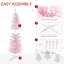 Arbre de Noël artificiel enneigé 5 pi, arbre de Noël mince avec branches réalistes et base en plastique pour décoration d'intérieur-897436837-897436762