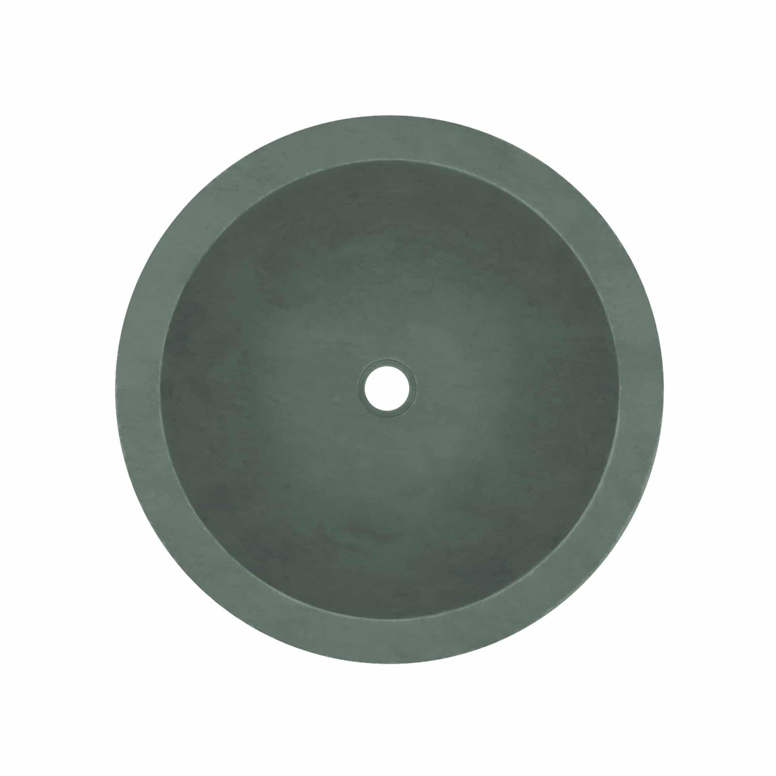 Morro Concrete Handmade Circular Vessel Bathroom Sink, Forest