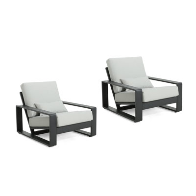 Outdoor And Indoor Aluminum Lounge Chair, Set Of 2