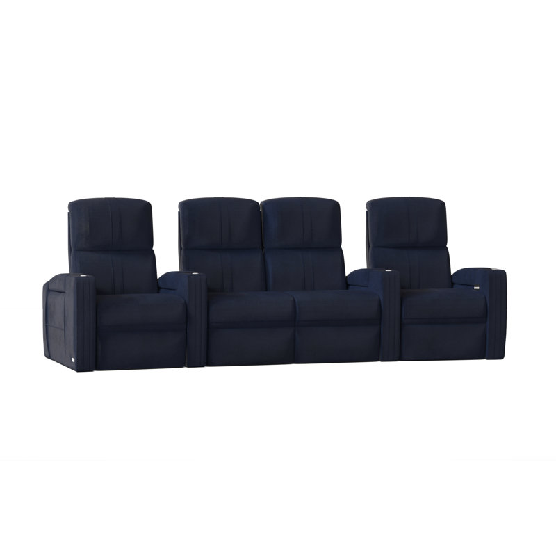Rangée de cinéma maison Flash HR Series (rangée de 4), Océan Smartsuede