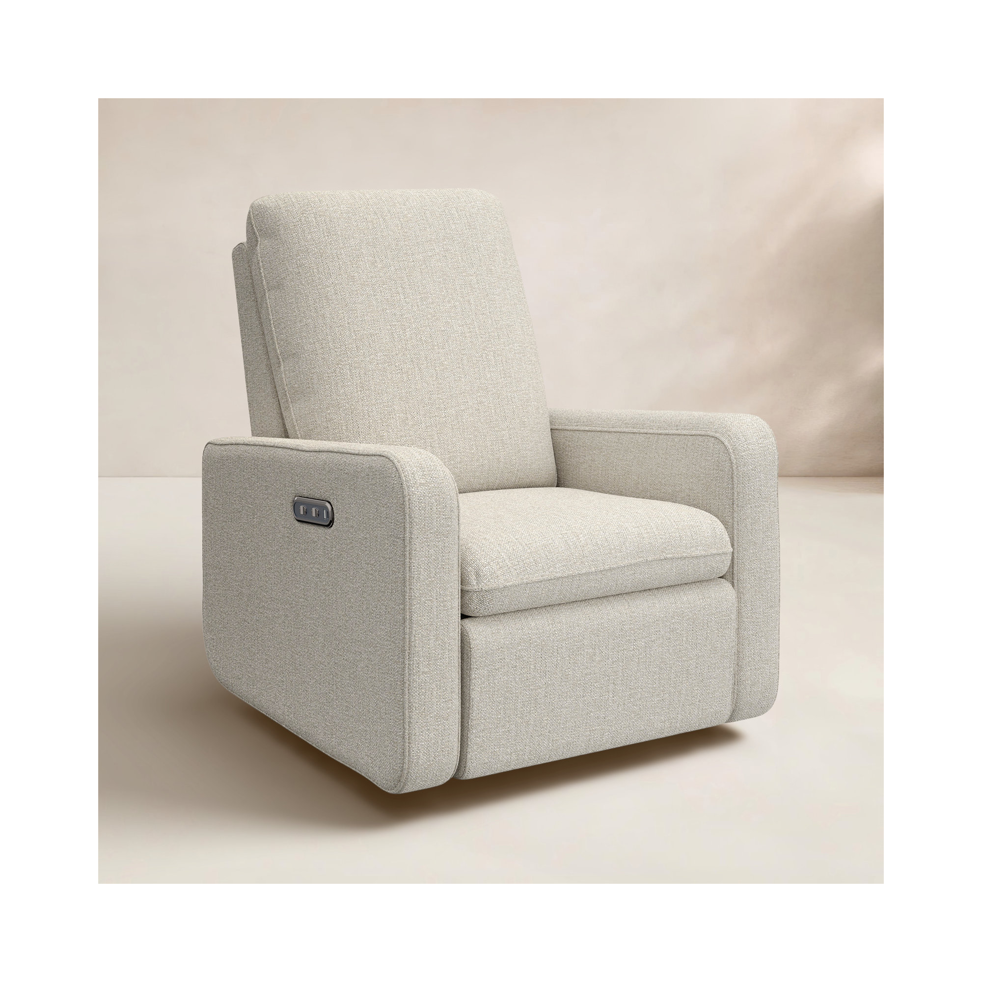 Teddi Power Recliner With USB, Dune Basketweave