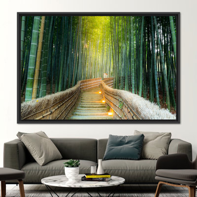 Kyoto Bamboo Forest Landscape Art Canvas - Nature Inspired Wall Decor Poster Print