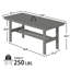 Table de salle à manger pour 6 personnes en PEHD - toutes saisons (pas de chaises)-1628893673