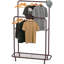 Portant à vêtements à double tringle avec tablettes inférieures, bronze-502463079