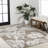 Shawver High-Low Two-Tone Monstera Leaf Brown/Ivory Indoor/Outdoor Rug-155566645