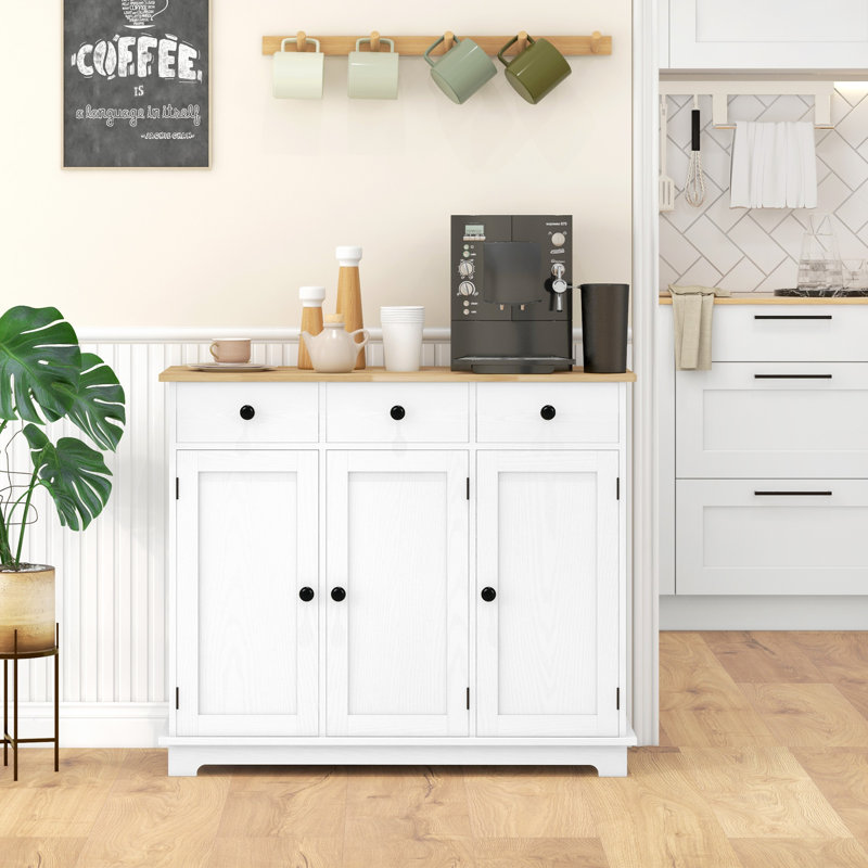 Wynnwood  39.75'' Wide 3 Drawer Sideboard, White