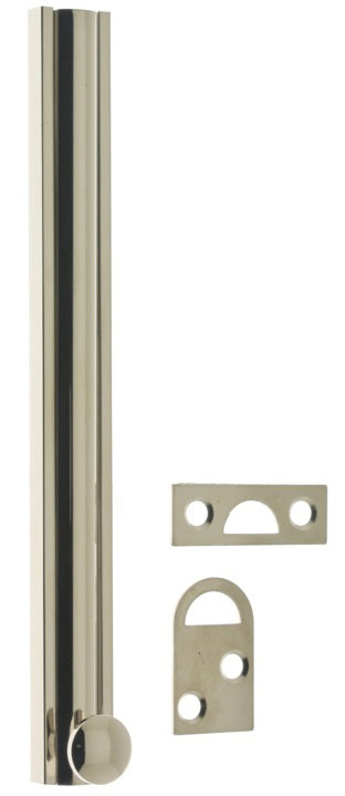 Solid Brass Surface Bolt, Bright Nickel