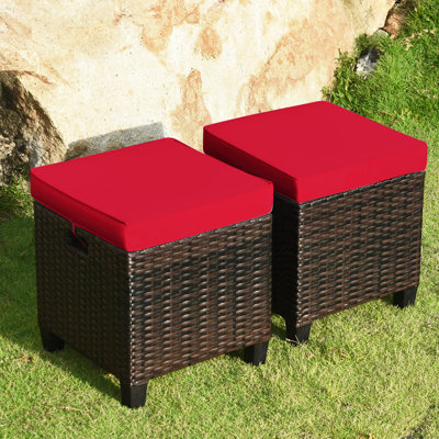 Pleven Wicker Outdoor Ottoman